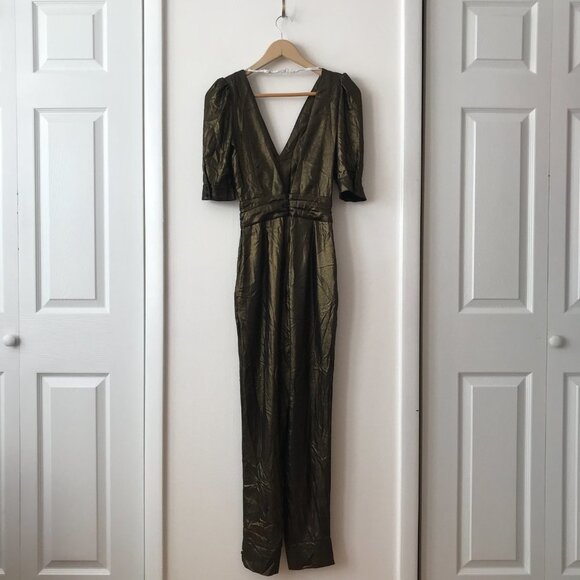 One Teaspoon Sofia Bronze Metallic Jumpsuit - Picture 6 of 8